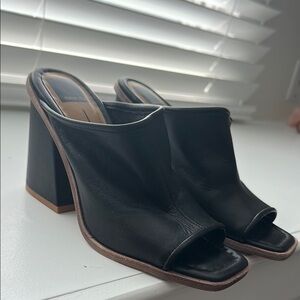 Aldo Black Women's Block Heel Mules